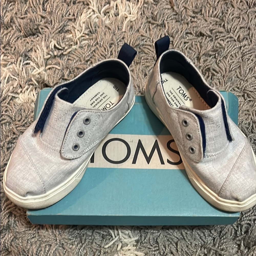 TOMS Kids' Gray Canvas Shoes